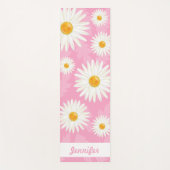 Witte dagen op roze met persoonlijke naam yogamat (Voorkant)