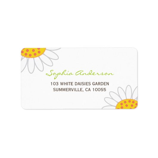 Witte Dagen Spring Flowers Garden Adresetiketten Etiket (Voorkant)