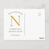 Witte dagen Waterverf budget Opslaan Datum Briefkaart (Achterkant)