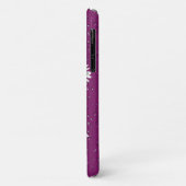 witte dageraad met regendruppels op magenta Case-Mate iPhone case (Achterkant/links)