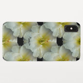 Witte Daglelie met Geel/Naadloos Tegel Patroon Case-Mate iPhone Case (Achterkant (horizontaal))