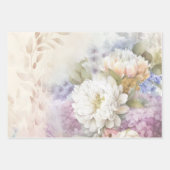 Witte Dahlia Bloem Inpakpapier Vel (Voorkant)