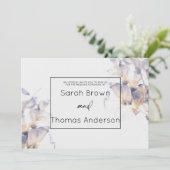 WITTE DAHLIA BLOEMIGE ELEGANTE BRUIDSBRUILOFT KAART (Staand voorkant)