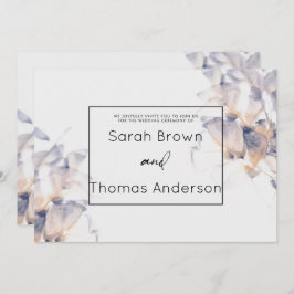 WITTE DAHLIA BLOEMIGE ELEGANTE BRUIDSBRUILOFT KAART