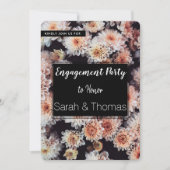 WITTE DAHLIA BLOEMIGE ELEGANTE VERLOVINGSFEEST KAART (Voorkant)