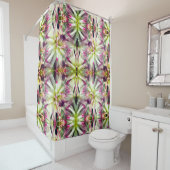 Witte Dahlia Flower Natuur Abstract Douchegordijn (In situ)