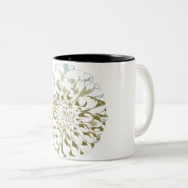 Witte Dahlia koffiemok Tweekleurige Koffiemok