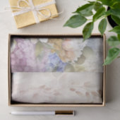 Witte Dahlia met Paarse en blauwe accenten Tissuepapier (Geschenk)