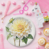 Witte dahlia papier bord (Feest)