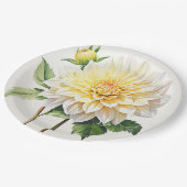 Witte dahlia papier bord (Gekanteld)