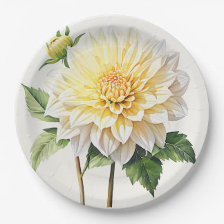 Witte dahlia papier bord