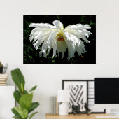 Witte Dahlia Poster (Thuiskantoor)