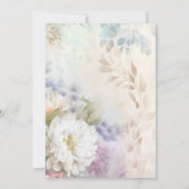 Witte dahlia’s met Paarse accenten van pastel Kaart (Achterkant)