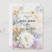 Witte dahlia’s met Paarse en blauwe accenten Kaart (Voorkant)