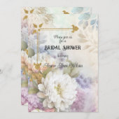 Witte dahlia’s met Paarse en blauwe accenten Kaart (Voorkant / Achterkant)