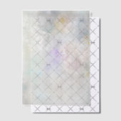 Witte dahlia’s met Paarse en blauwe accenten Vellum Uitnodigingen (Offset (Uitnodiging))