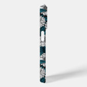 Witte Dahlia tuin/ blauwe bladeren 2 Case-Mate iPhone Case (Achterkant / Rechts)
