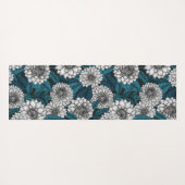 Witte Dahlia tuin/ blauwe bladeren 2 Yogamat (Achterkant (horizontaal))