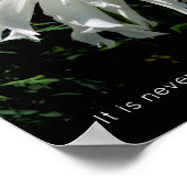 Witte Dahlia wekken, inspirerend quote Poster (Hoek)