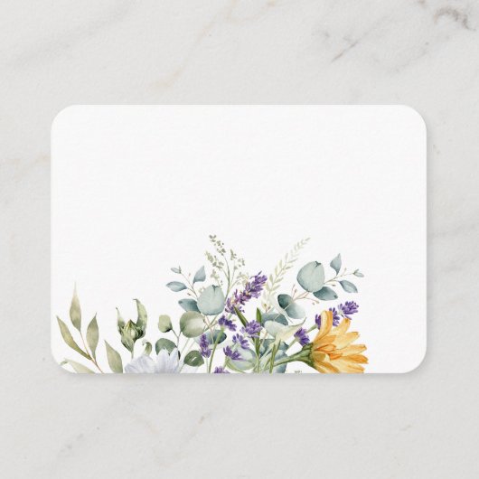 Witte Daisies Bruiloft RSVP Details QR Code Informatiekaartje (Achterkant)