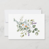 Witte Daisies Bruiloft RSVP Kaart (Achterkant)