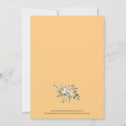 Witte Daisies bruiloft uitnodiging (Achterkant)