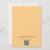 Witte Daisies Bruiloft uitnodiging met QR Code (Achterkant)