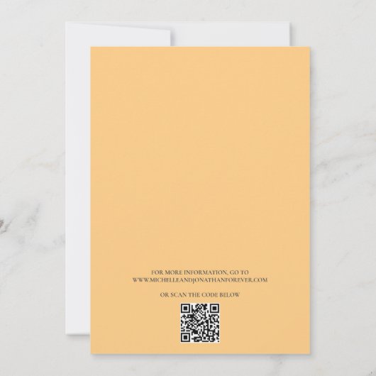 Witte Daisies Bruiloft uitnodiging met QR Code (Achterkant)