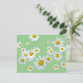 Witte Daisies Cust. Kleur DIY Briefkaart (Staand voorkant)
