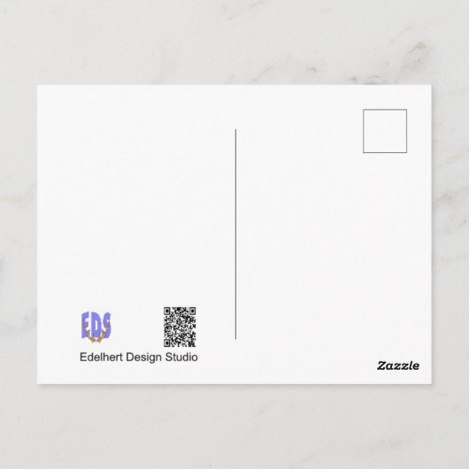 Witte Daisies Cust. Kleur DIY Briefkaart (Achterkant)