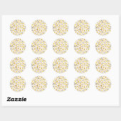 Witte Daisies Custom Blank Trendy Elegante Sjabloo Ronde Sticker (Vel)