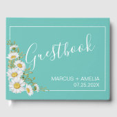 Witte Daisies Custom Wedding Gastenboek (Voorkant)