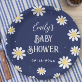 Witte Daisies Lente Zomer Jongen Baby shower Papieren Bordje