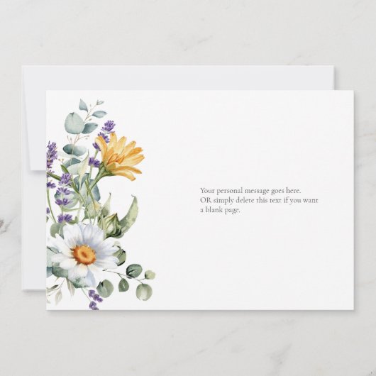 Witte Daisies Maid of Honor Voorstel Kaart (Achterkant)