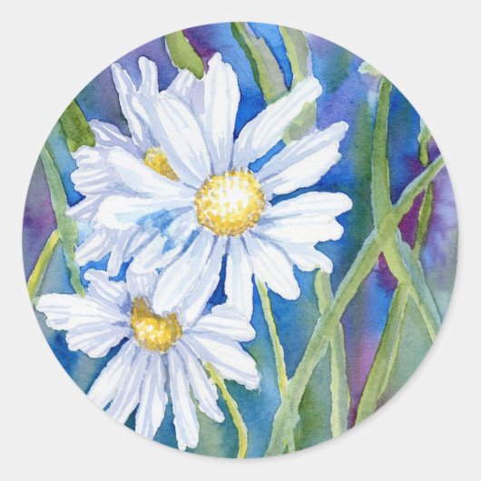 "Witte Daisies" Sticker (Voorkant)