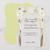 Witte Daisies vrolijke bloemeneenvoudige Waterverf Kaart (Voorkant / Achterkant)