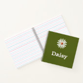 Witte Daisy 8.5x8.5"Spiraal Notitieboek (Binnen)
