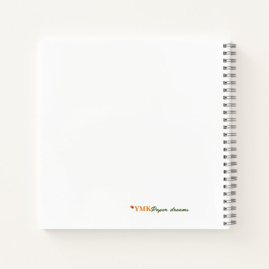 Witte Daisy 8.5x8.5"Spiraal Notitieboek (Achterkant)