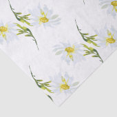 Witte Daisy Baby shower Pastel groene tuin Tissuepapier (Detail)