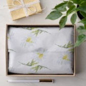 Witte Daisy Baby shower Pastel groene tuin Tissuepapier (Geschenk)