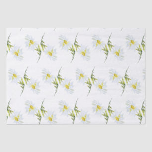 Witte Daisy Baby shower Pastel groene tuin Tissuepapier