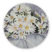 WITTE DAISY BLOEM BOEKET DECORATIEVE KERAMISCHE KN KNOP (Voorkant)