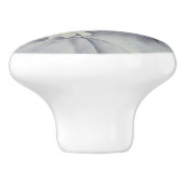 WITTE DAISY BLOEM BOEKET DECORATIEVE KERAMISCHE KN KNOP (Zijkant)