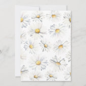 Witte Daisy Bloem Boho Wildbloemen thema doop Kaart (Achterkant)
