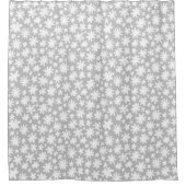 Witte Daisy Bloem Douche Gordijn (Voorkant)