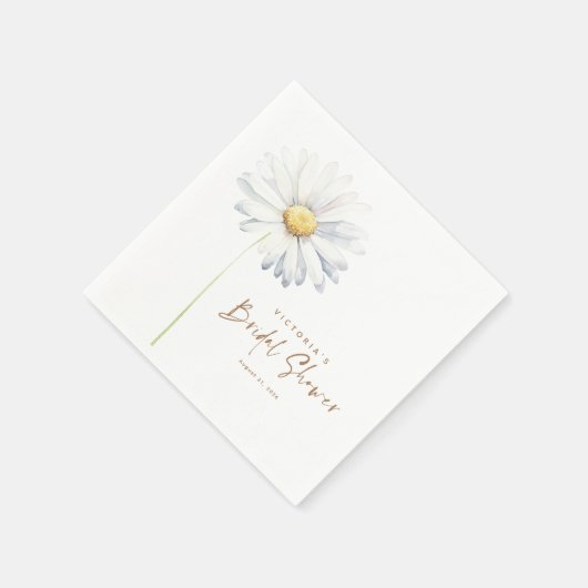 Witte Daisy Bloem Elegant Leuke Boho Servet (Hoek)