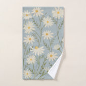 Witte Daisy Bloem Floral Bad Handdoek (Handdoek)