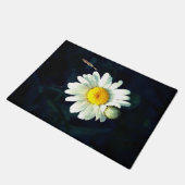 Witte Daisy Bloem Foto Deur Mat (Schuin)