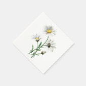 Witte Daisy Bloem Illustratie Bloemen Servetten (Hoek)