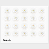 Witte Daisy Bloem Wildbloemen thema dank u Ronde Sticker (Vel)